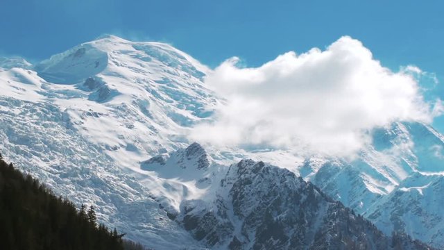 Mont Blanc moutains timelapse
