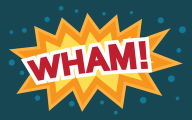 Obraz premium Wham Comic Speech Bubble, Cartoon