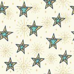 Christmas and New Year seamless pattern background
