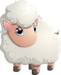beautiful cheerful sheep