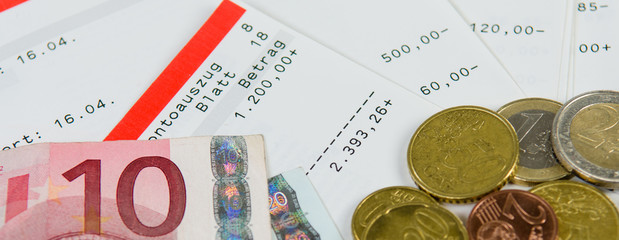geld und kontoauszüge