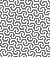 Vector seamless pattern. Modern stylish texture. Repeating geometric pattern of hexagonal tiles with displacement.