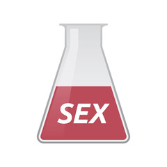 Isolated test tube with    the text SEX