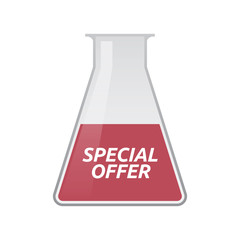 Isolated test tube with    the text SPECIAL OFFER