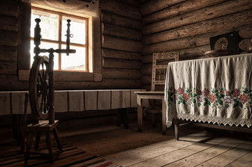 Vintage interior room in the national Museum of rural life in the Ukraine