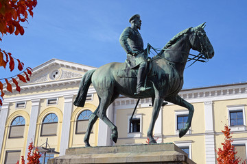 Obraz premium Pomnik konny księcia Leopolda von Hohenzollern Sigmaringen
