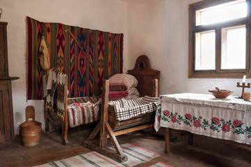 Vintage interior room in the national Museum of rural life in the Ukraine