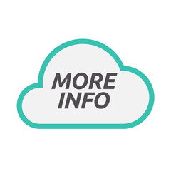 Isolated cloud icon with    the text MORE INFO