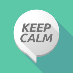 Long shadow comic balloon with    the text KEEP CALM