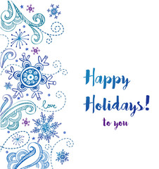 Obraz premium Happy Holidays greeting card