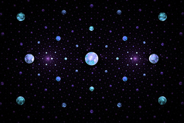 Fototapeta na wymiar Abstract fractal pattern on blue background