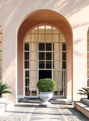 exterior of a luxury public building in Italy
