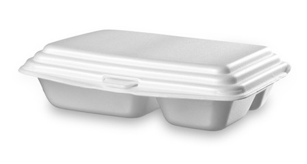styrofoam box isolated on white