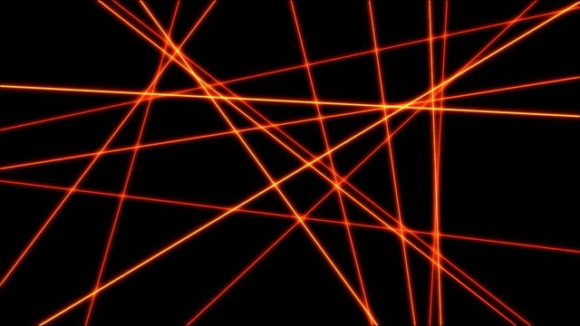 Crossing Lines, Cuts and Slices Animation - Loop Orange