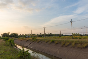 background landscape of country in Thailand.