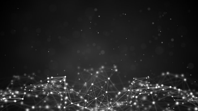 Futuristic network shape. Computer generated abstract background
