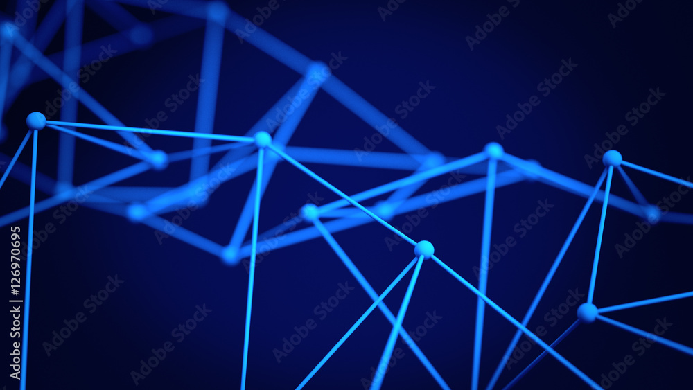 Poster futuristic network shape. computer generated abstract background