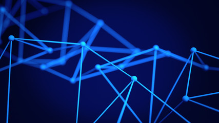 Futuristic network shape. Computer generated abstract background

