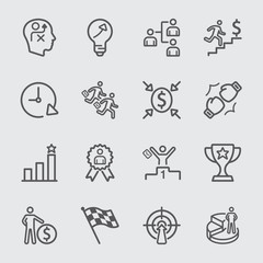 Business competition line icon