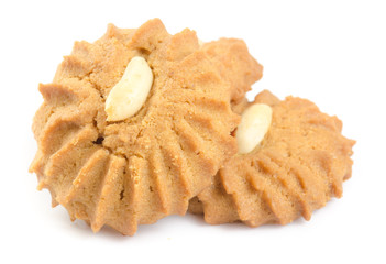 Nut cookies, isolated on white background