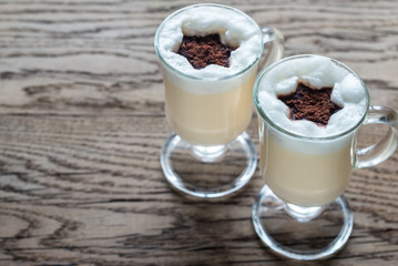 Two glasses of eggnog
