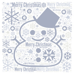 Merry Christmas with snowman