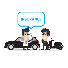 Obraz premium car crash and accidents Motorcycle Cartoon, character