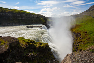 Gullfoss waterfall in Iceland