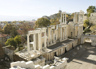 Ancient theatre in Plovdiv, Bulgaria