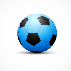 Fototapeta premium Soccer ball. Football ball. Blue Soccer Ball