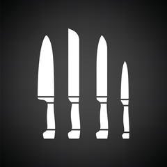 Kitchen knife set icon