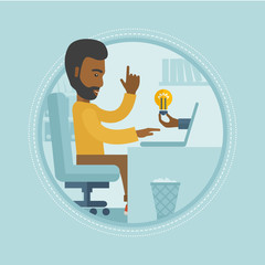 Successful business idea vector illustration.