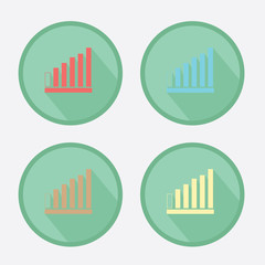 statistic icon vector flat design