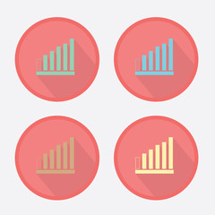 statistic icon vector flat design