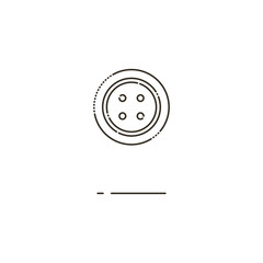 Clothing button thin line icon. Mbe minimalism style