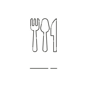 Cutlery thin line icon. Mbe minimalism style