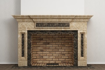 Fireplace in the interior