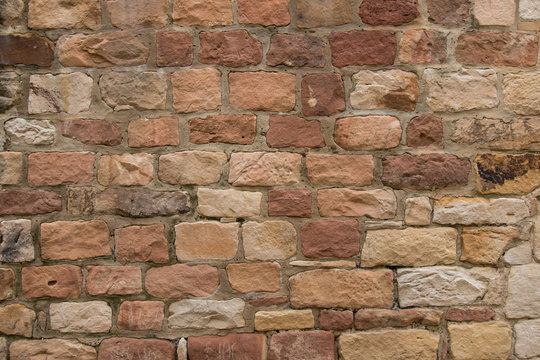 Rote Sandstein Mauer
