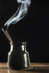 incense sticks and smoke