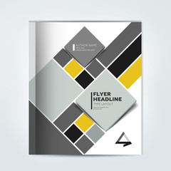 Cover of annual report brochure, flyer, leaflet, presentation, text template layout. Vector.
