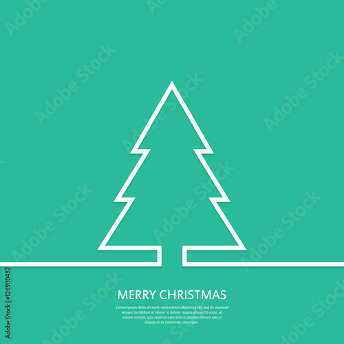 outline christmas tree minimal christmas abstract background vector illustration - Outline Of A Christmas Tree outline christmas tree minimal christmas abstract background vector illustration - Outline Of A Christmas Tree