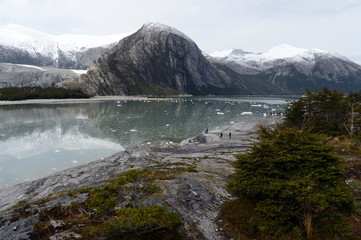  Pia glacier on the archipelago of Tierra del Fuego.