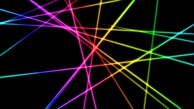 Crossing Lines, Cuts and Slices Animation - Loop Rainbow