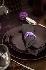 Table setting for dinner