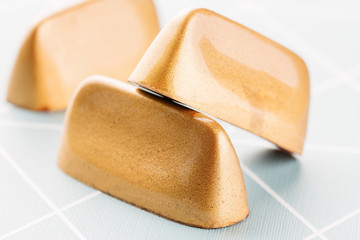 Golden color luxury handmade chocolates