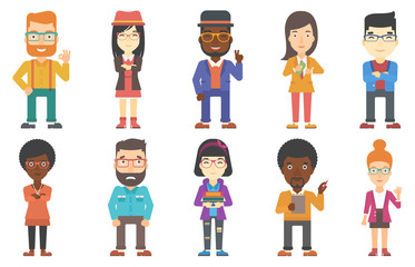Vector set of business characters.