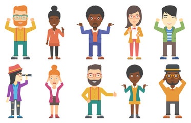 Fototapeta premium Vector set of business characters.