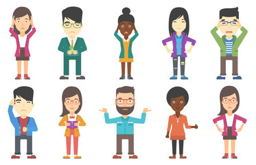 Vector set of business characters.