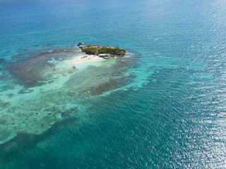 Einsamer Strand auf Prickly Pear Island, Antigua, Westindische Inseln,  Antigua, Antigua und...