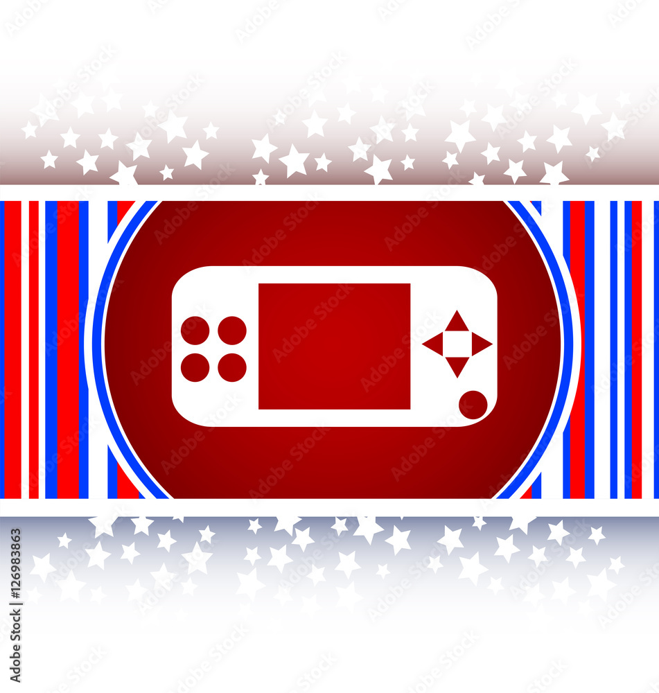 Poster game controller web icon, button